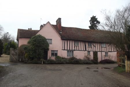 Pink Tudor House In Dedham uk