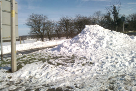 Pile Of Snow In UK